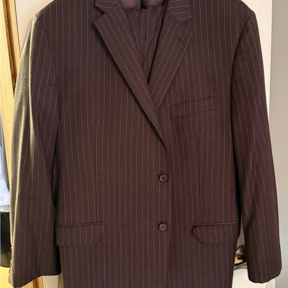 Ralph Lauren Dark Brown Pinstripe Suit